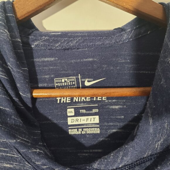 Boston Red Sox Nike Hooded 2XL Blue L/S Shirt MLB - Picture 3 of 4